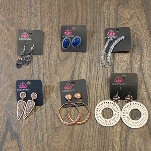 Paparazzi Earrings Collection - Silver, Blue, Copper, White.